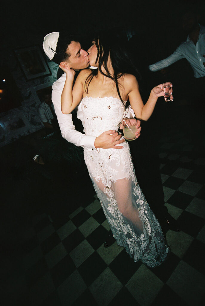 Bride and Groom on Dance Floor Palm Springs California