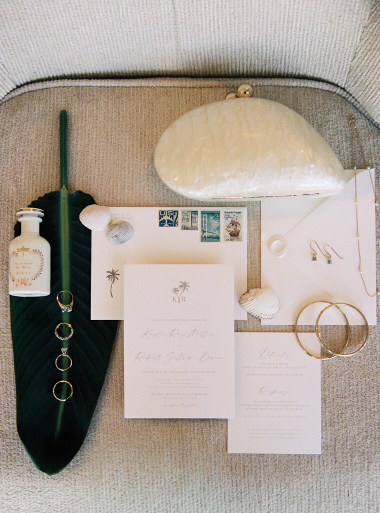Wedding flat lay JW Marriott Marco Island