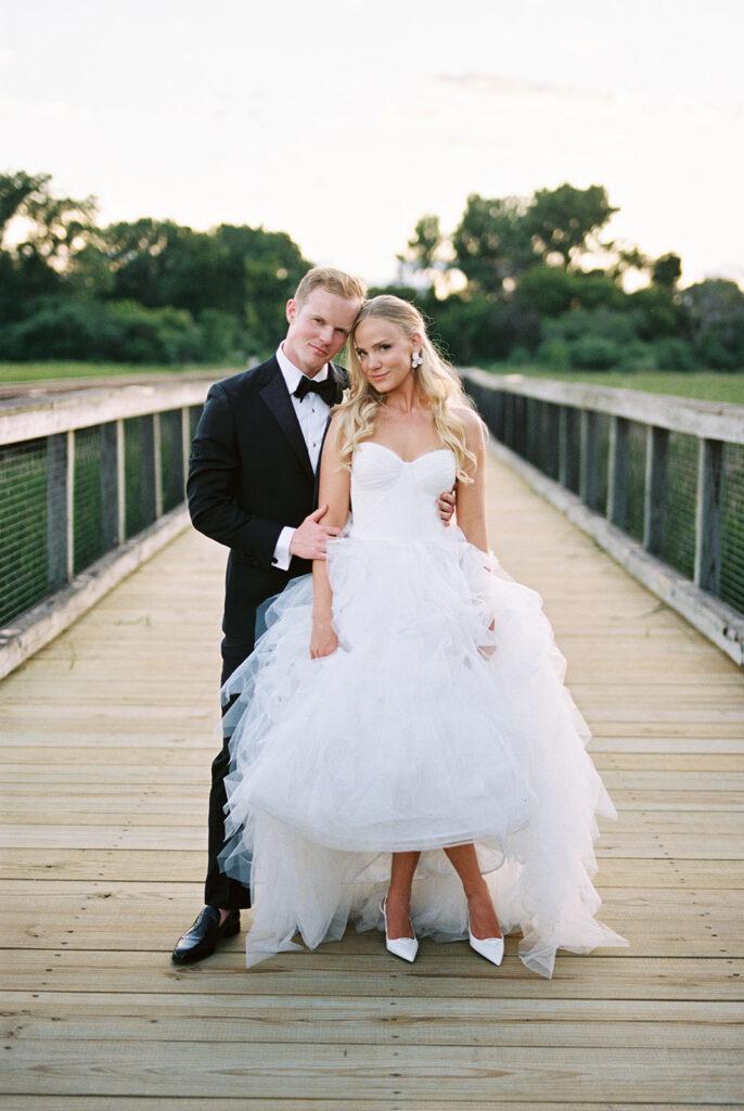 Hutton House Sunset Bride and groom